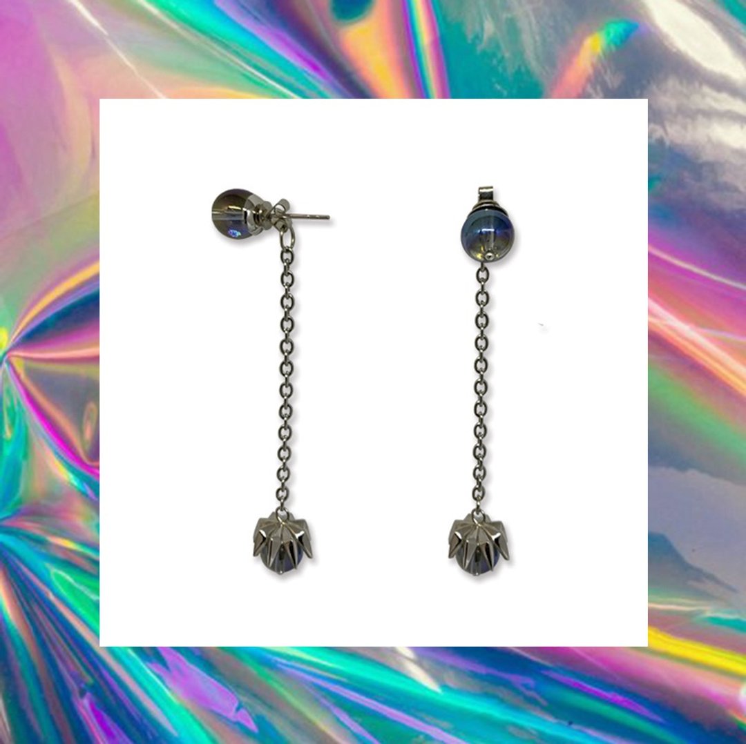 MAKLIPHON : Earrings - 耳环/耳夹 - 纯银 银色