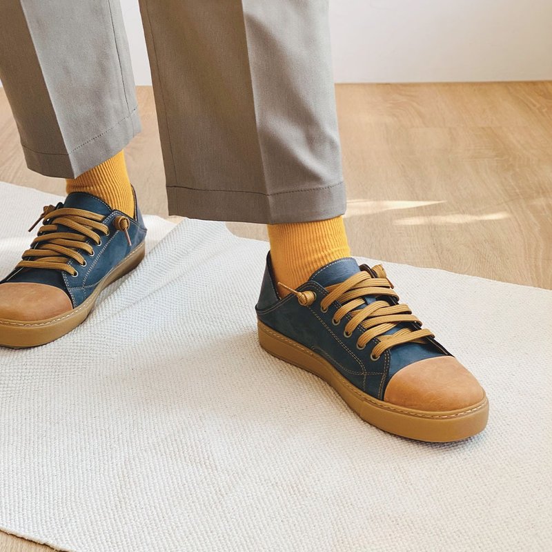 蜡味面包-男版  牛皮2穿休闲鞋 - 男款休闲鞋 - 真皮 多色