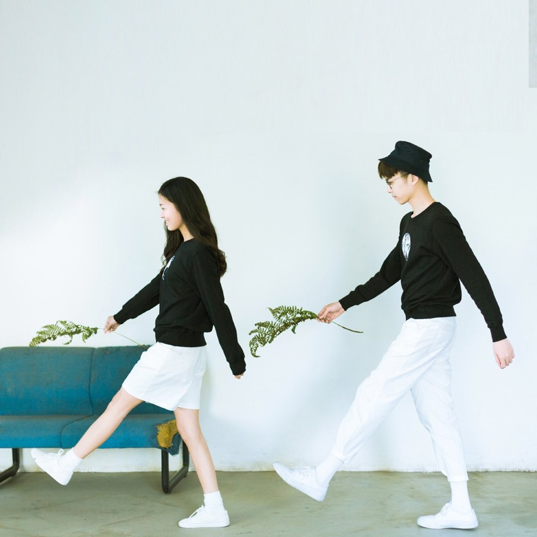 skov 独立品牌 狗骨头 秋冬装 毛圈圆领卫衣 情侣装 休闲文艺 - 女装上衣 - 棉 红色