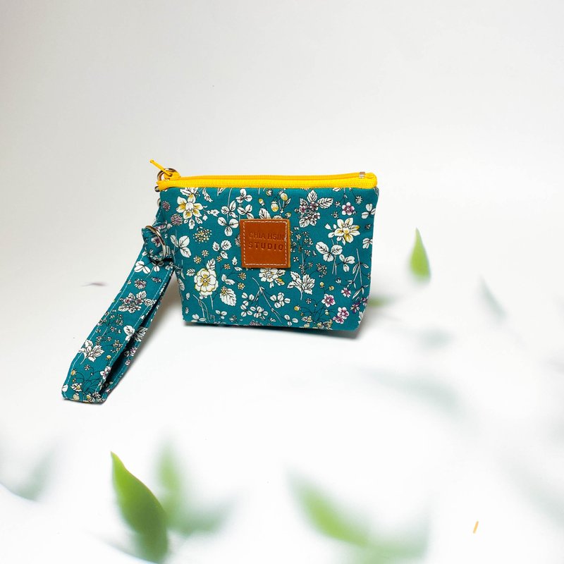 零钱包/小物收纳/心心小自然系列钱钱包/小绿/零钱包/小物收纳 - 零钱包 - 棉．麻 