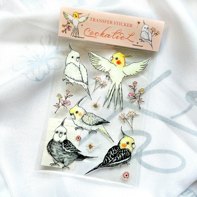 转印贴纸 / 玄凤鹦鹉图鉴水晶转印贴纸 - 贴纸 - 塑料 