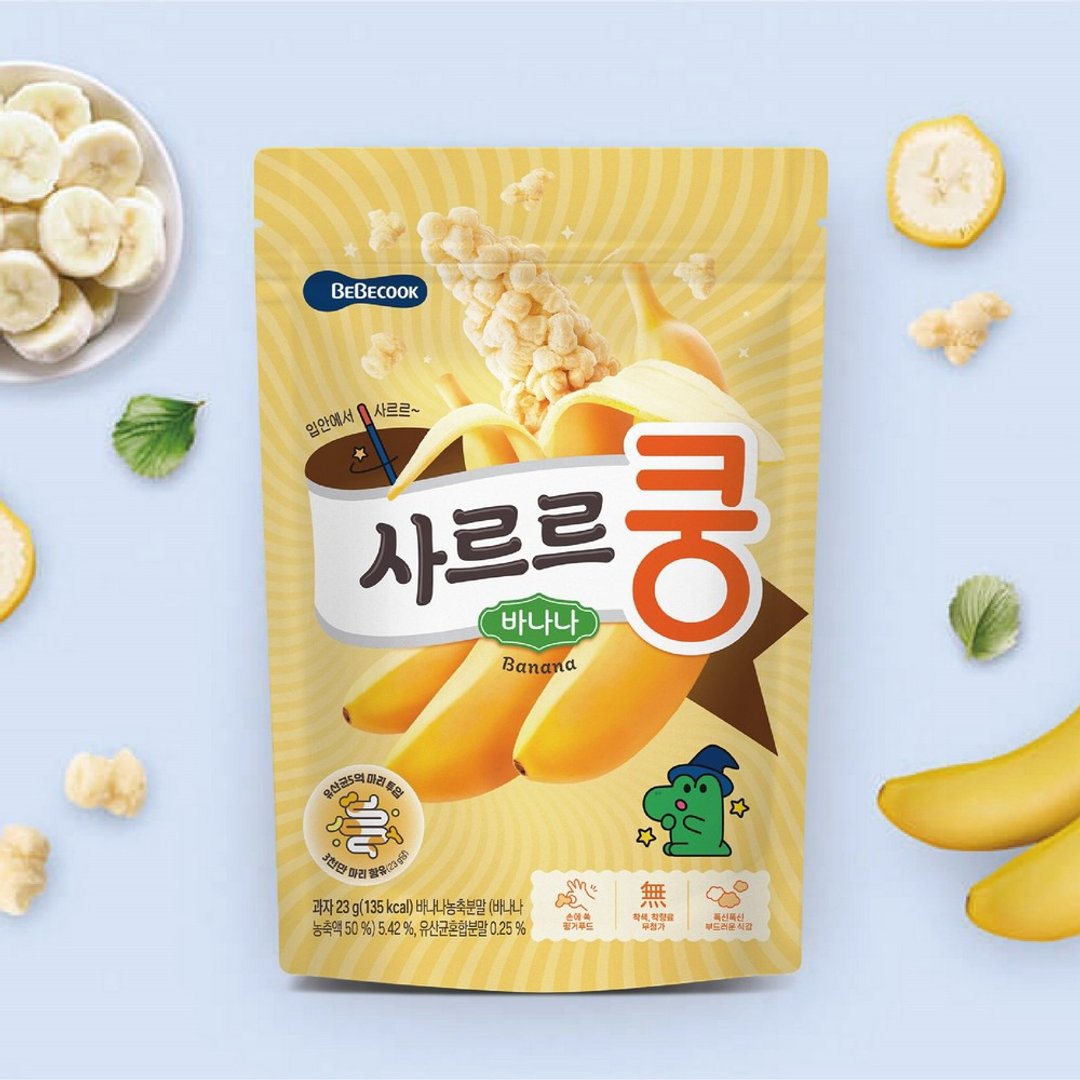 韩国【BEBECOOK】宝膳 幼儿益生菌泡芙-香蕉(23g) - 其他 - 其他材质 