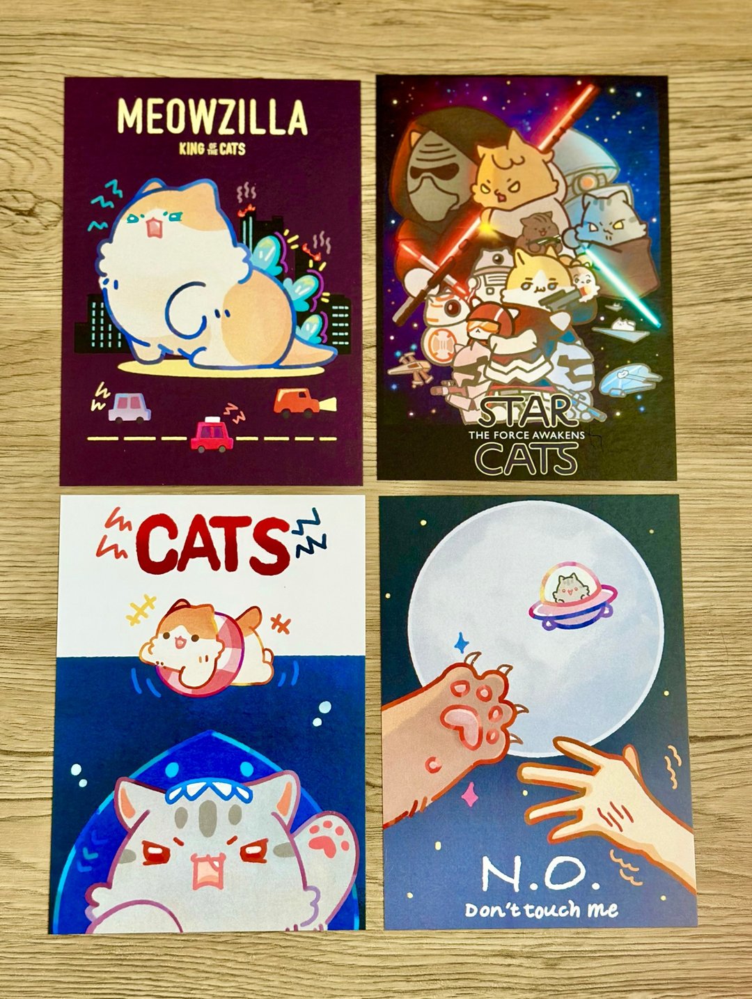 猫饭团-猫咪电影海报卡 - 卡片/明信片 - 纸 