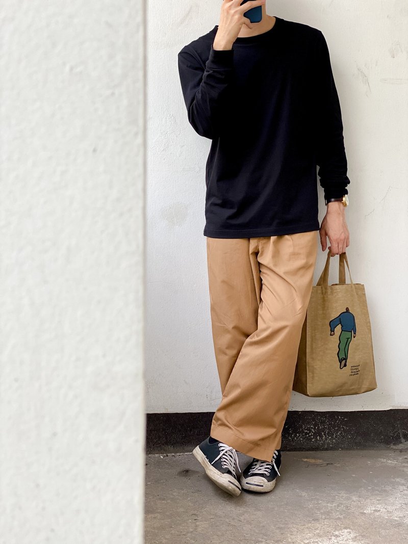 Ecobag : Life is journey - 手提包/手提袋 - 环保材料 卡其色