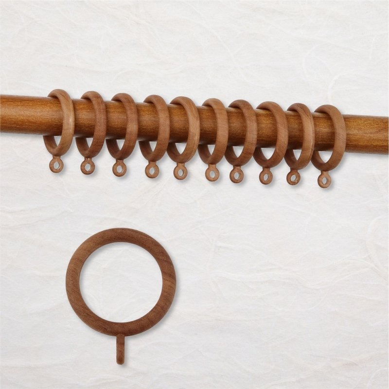 捷安家饰│Home Desyne│MIT│仿木纹│窗帘圈│窗帘环│内径33 - 门帘/门牌 - 塑料 