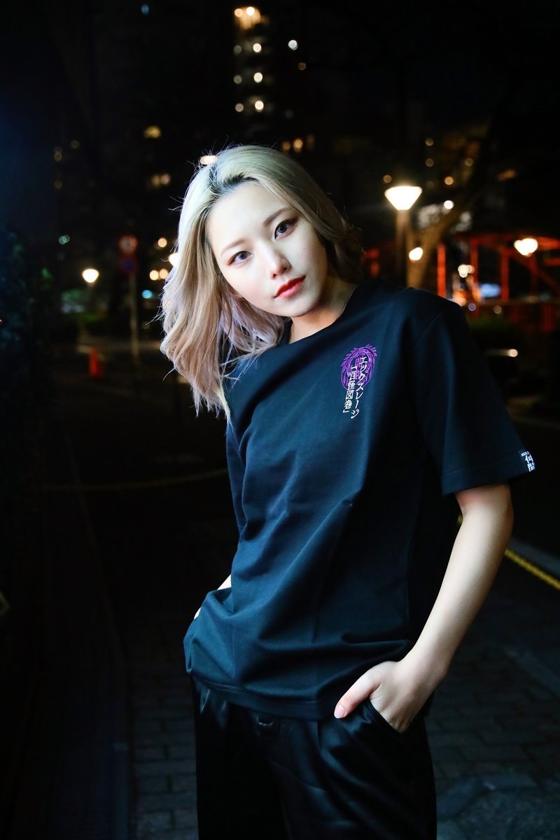 日本妖怪牛鬼短T 黑 - 男装上衣/T 恤 - 棉．麻 黑色