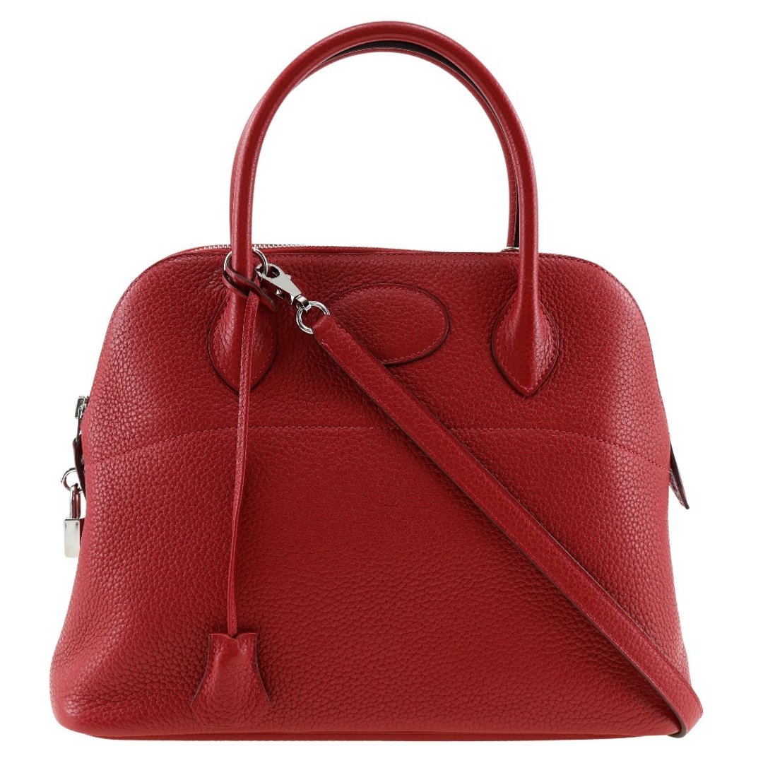 【日本直送】爱马仕 HERMES Bolide 31 手提包 Taurillon Clemence 牛皮 鲜红色 女性【二手】 - 手提包/手提袋 - 真皮 红色
