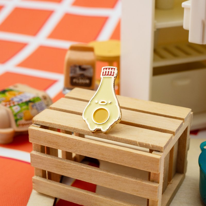 蛋黄酱鸡蛋珐琅徽章 — 日式蛋黄酱角色徽章 - 徽章/别针 - 其他金属 橘色