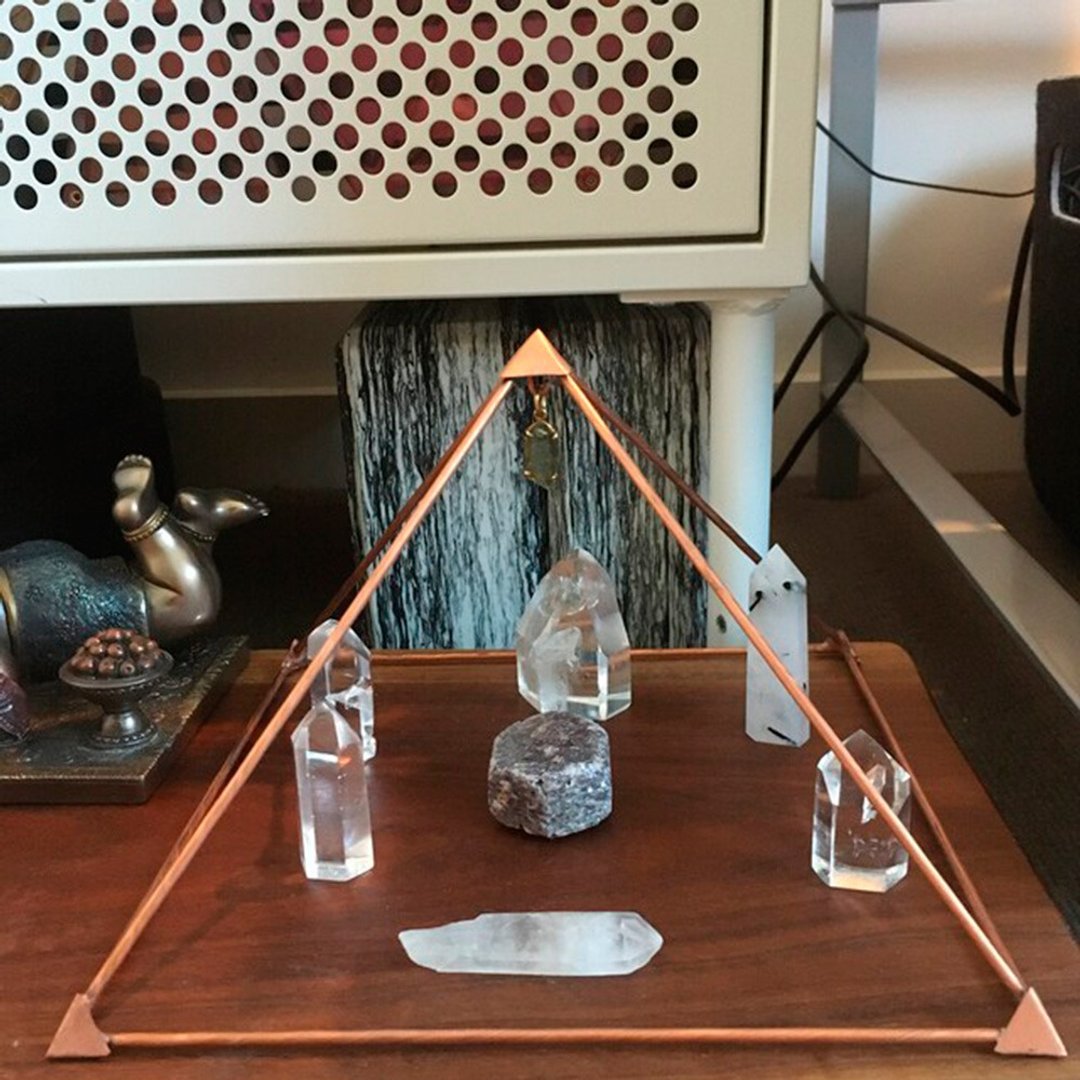 Copper pyramid healing | meditation copper Tense pyramid | reiki healing tool - 其他 - 铜/黄铜 咖啡色