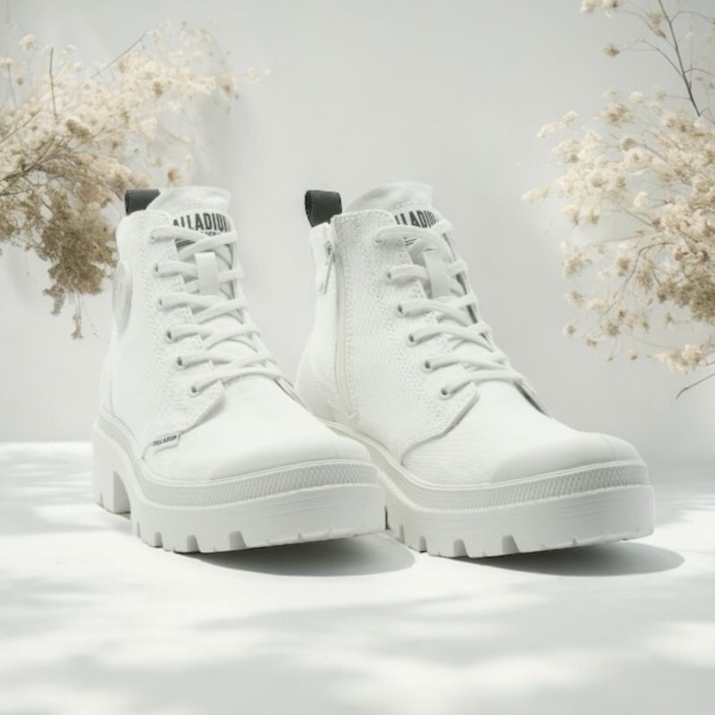 PALLADIUM PALLABASE TWILL经典拉链帆布美腿靴96907 - 女款短靴 - 其他材质 多色