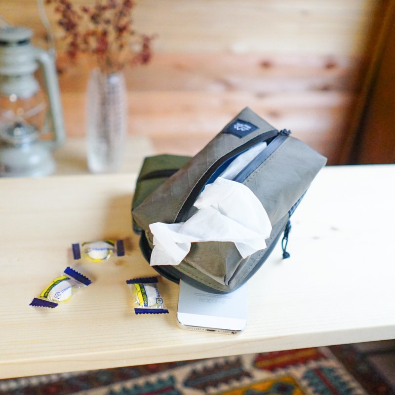 ECOPAK 卡其色手机口袋保护套 M / 登山、露营、户外、口袋纸巾套、智慧型手机保护套 - 化妆包/杂物包 - 尼龙 绿色