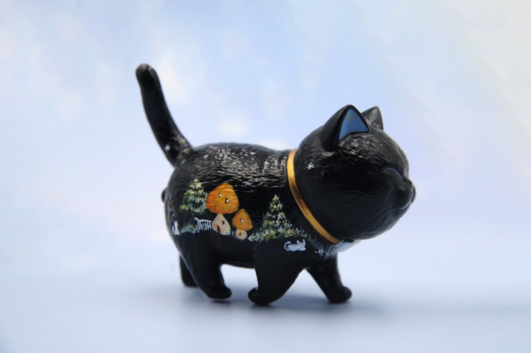 猫咪手绘公仔-温暖猫 - 摆饰 - 塑料 多色