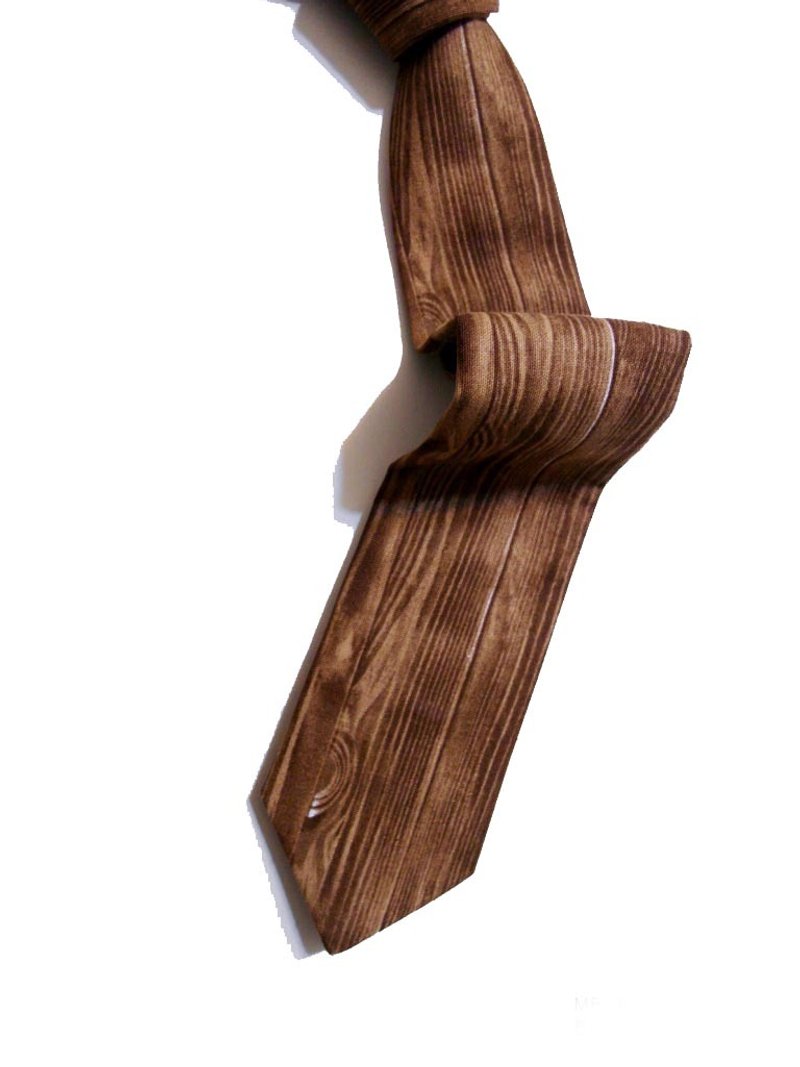 木质纹  领带 - 领带/领带夹 - 棉．麻 咖啡色