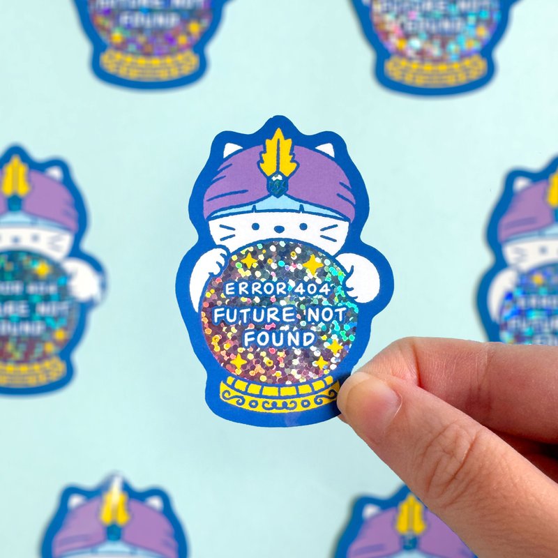 轧型贴纸 - Error 404 Future Not Found - 贴纸 - 防水材质 