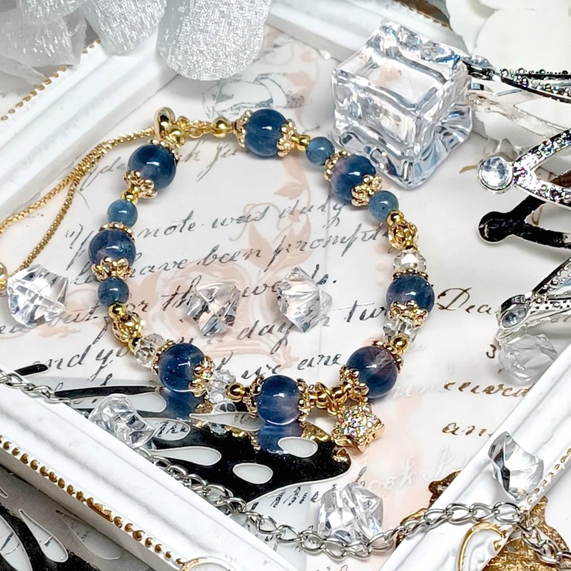 【订制款 06】湖水蓝绿萤石 | 同人水晶 DIY设计手链 - 手链/手环 - 宝石 