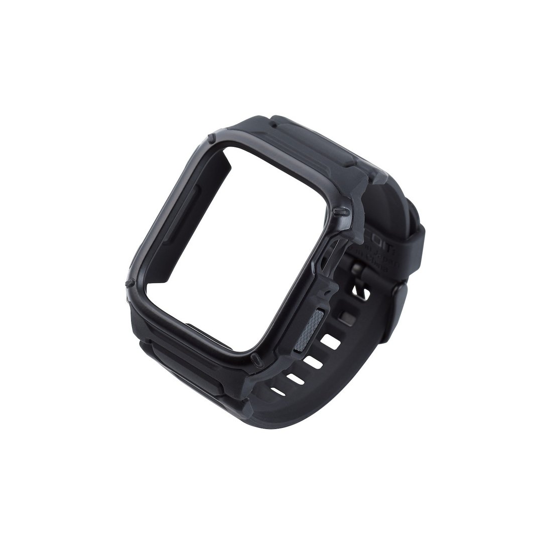 Elecom ZEROSHOCK 表带保壳 AW7 41mm 黑 - 表带 - 其他材质 黑色