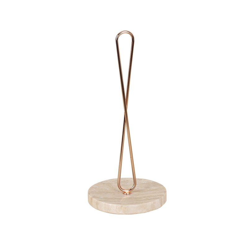 玫瑰金风洞石纸巾架 - 厨房用具 - 石头 黄色