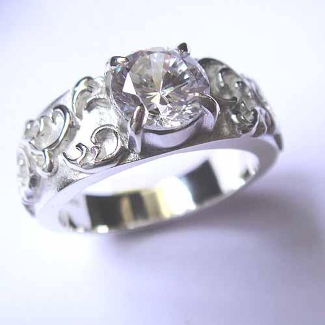Micro Solitaire Ring - 戒指 - 其他金属 银色