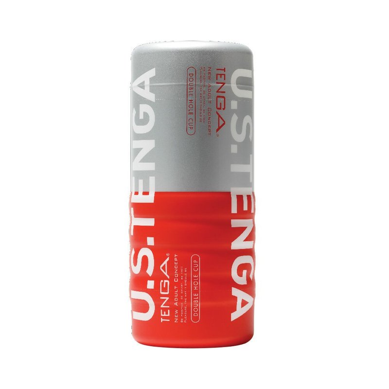 TENGA U.S.加大版 DOUBLE HOLE 一次性飞机杯 - 情趣用品 - 塑料 红色