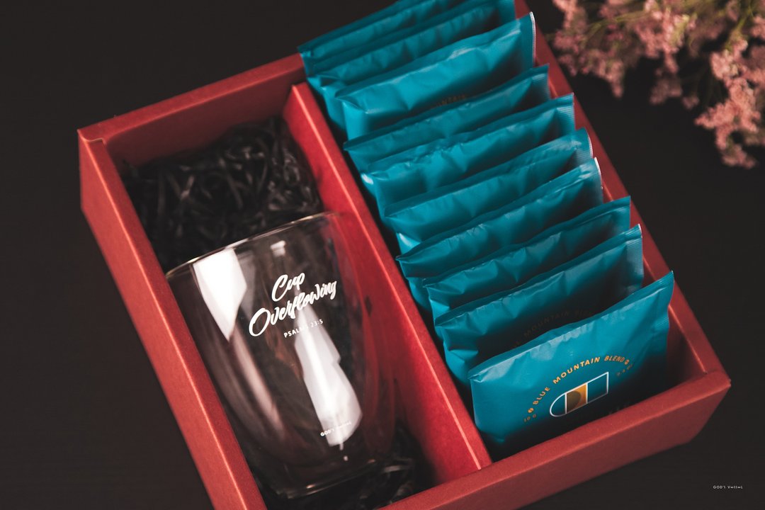 福杯满溢 双层玻璃杯 蓝山风味 挂耳式滤泡咖啡 10入 - 咖啡 - 浓缩/萃取物 黑色