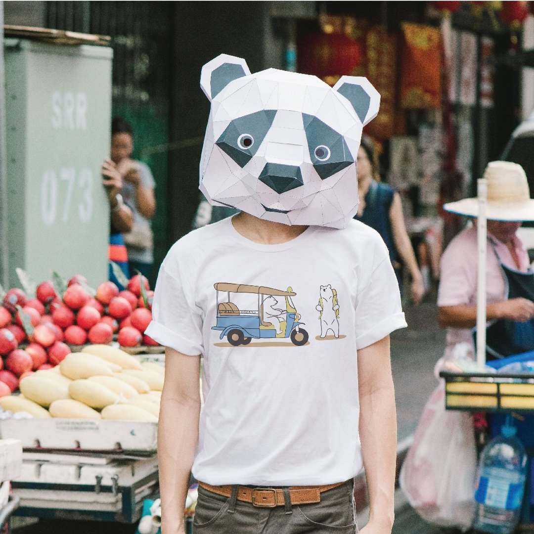 'TUK TUK, WAIT FOR ME!'随着温度改变颜色T-shirt - 中性连帽卫衣/T 恤 - 棉 白色