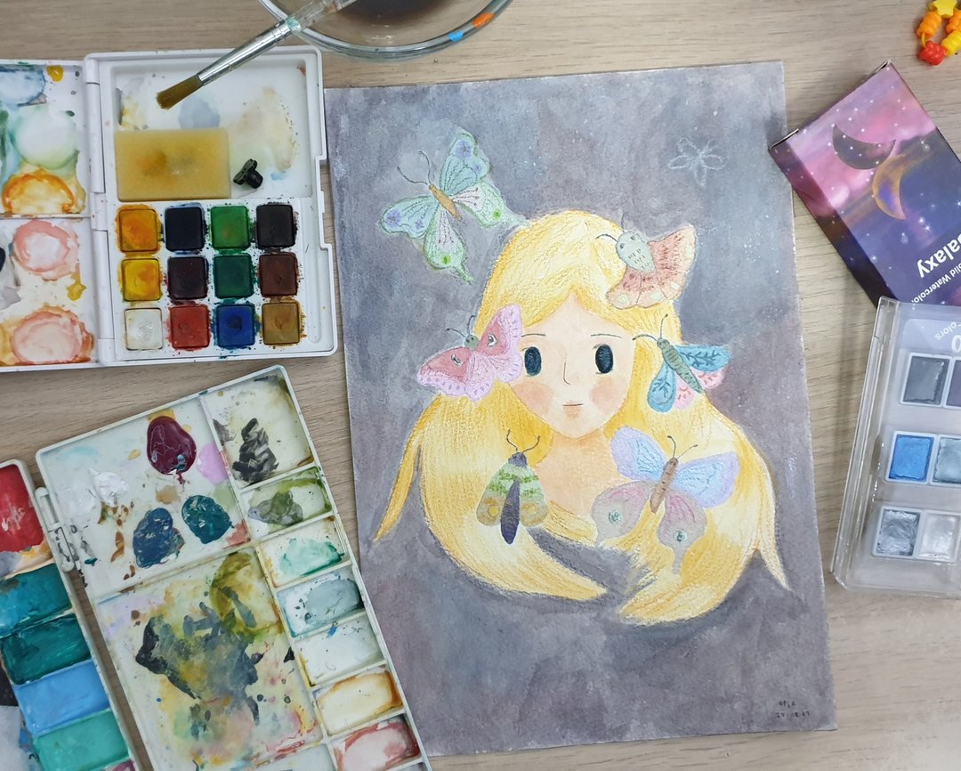 Butterfly Girl (with framed) - 其他 - 纸 