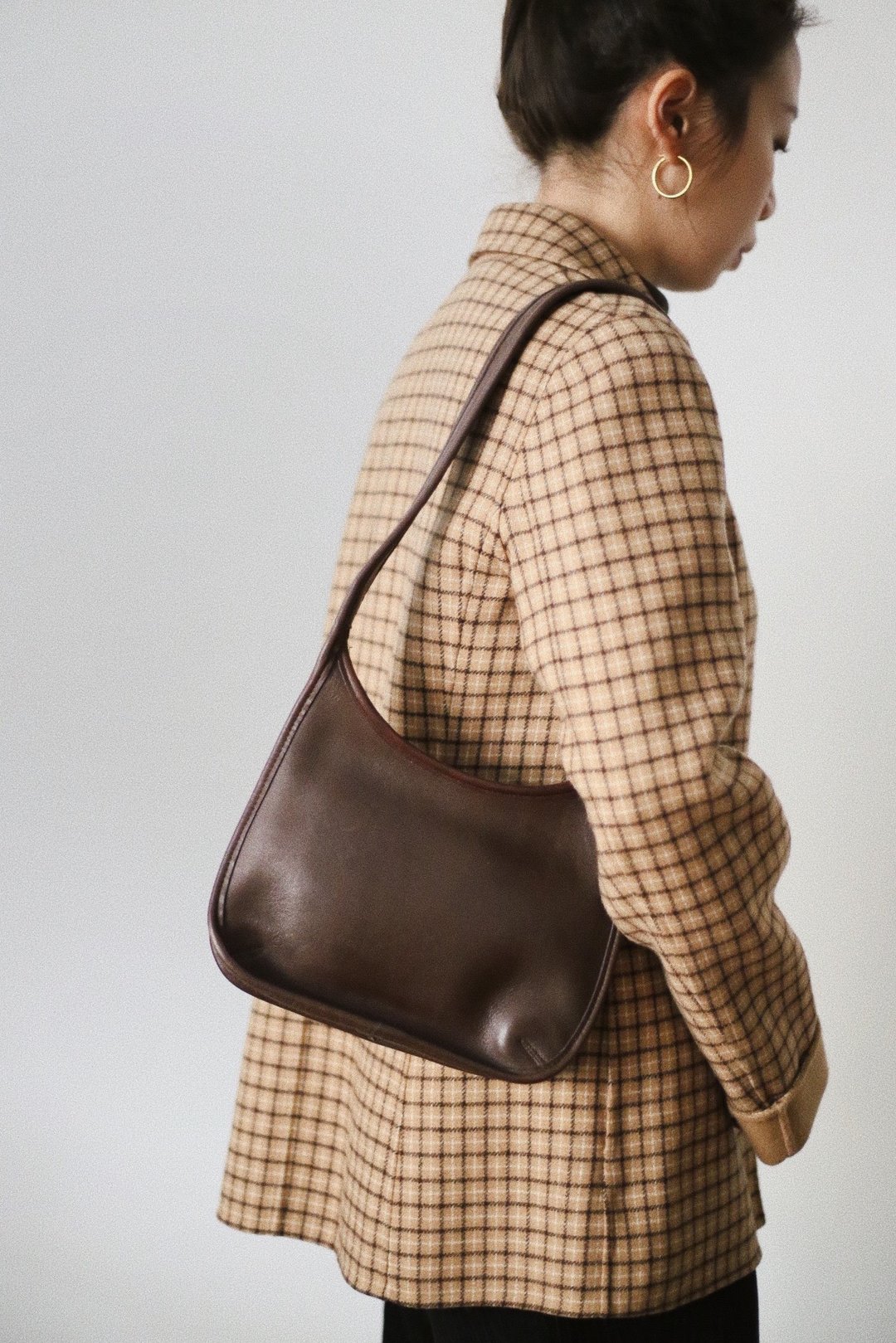 80s-90s Coach Bag 古董包 - 侧背包/斜挎包 - 真皮 咖啡色