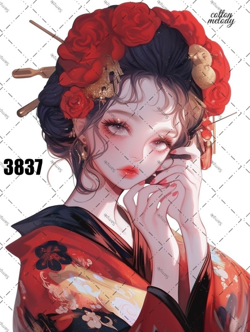original sticker no.3837 人物贴纸 原创贴纸 原创人物贴纸 装饰贴纸 cotton melody - 贴纸 - 纸 