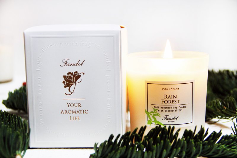 雨后丛林 精油大豆蜡烛(大) 清新草本 送10cm火柴一盒 去除霉味 - 蜡烛/烛台 - 植物．花 绿色