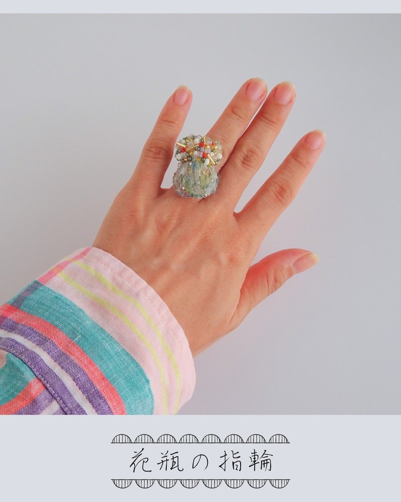 花瓶     羊毛画戒指 - 戒指 - 羊毛 多色