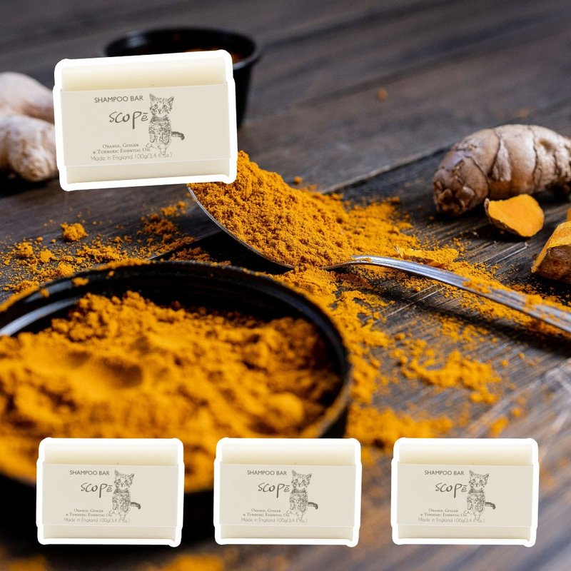 姜黄甜橙洗发皂裸装4入-英国原装【诗可贝SCOPē】圣诞节 - 洗发用品 - 浓缩/萃取物 