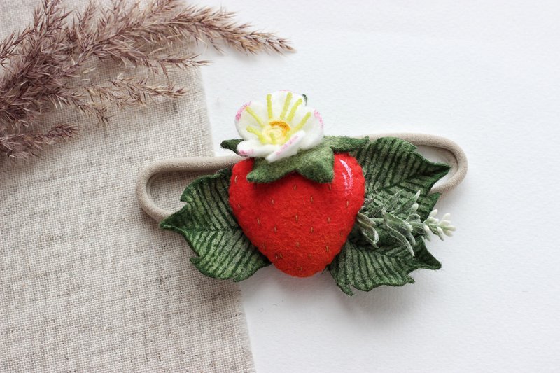 红色草莓头带夏季第一个生日派对 - 婴儿饰品 - 其他金属 