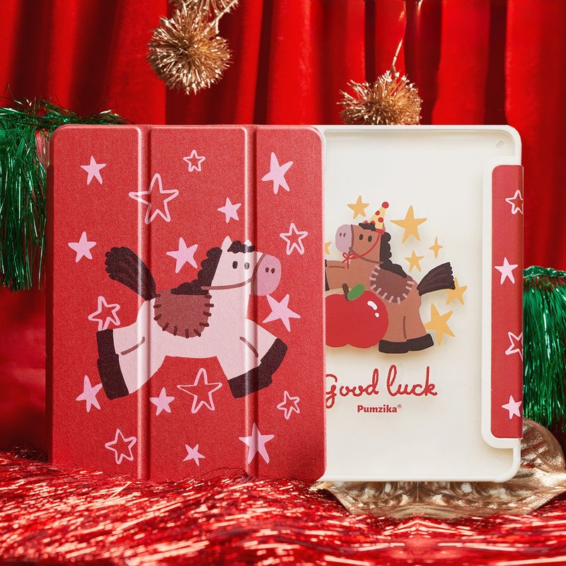 红色星星小马iPad壳 三折翻盖带笔槽平板保护套 - 平板/电脑保护壳 - 其他材质 