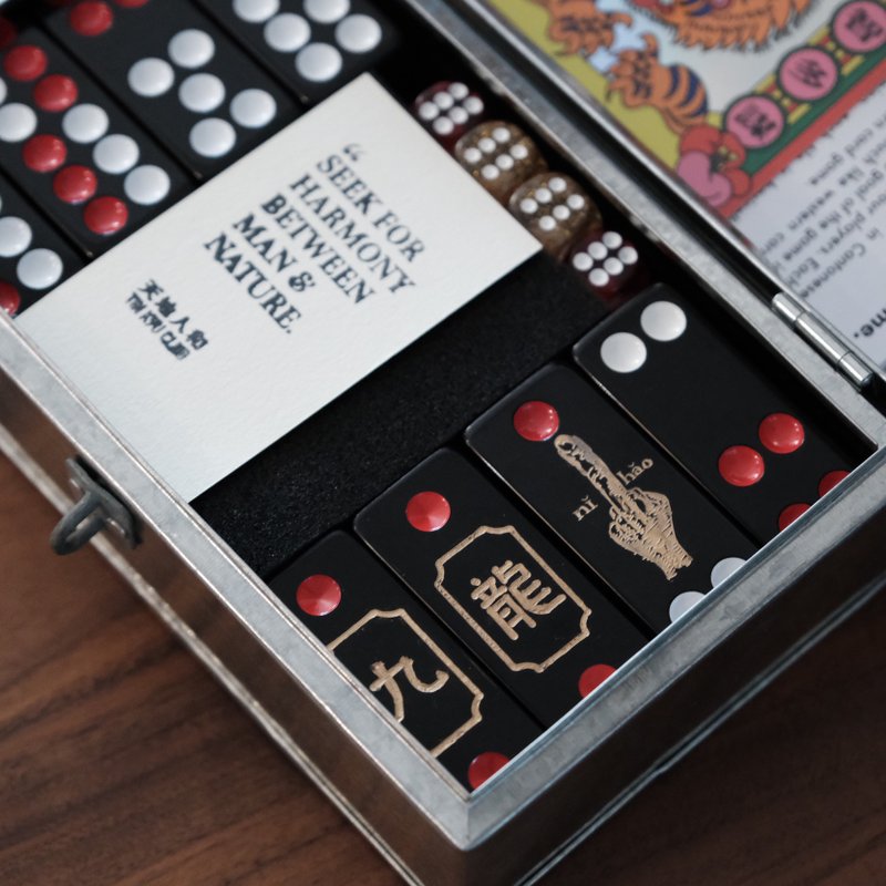 【宁死不屈 x TIN K9U CLUB】经典版铁皮盒骨牌BOX SET - 其他 - 其他材质 银色