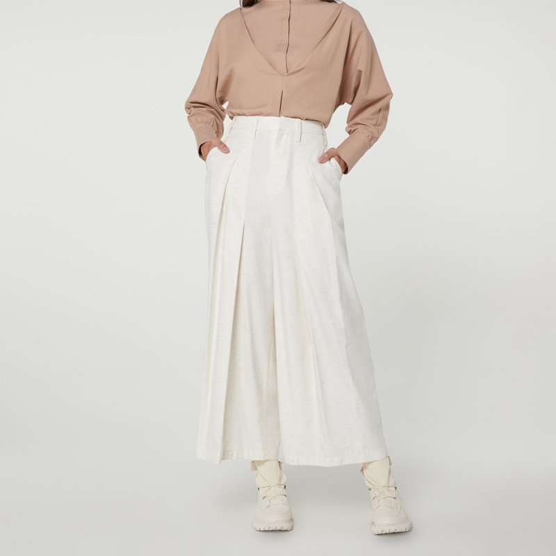 SATIN STRAIGHT-LEG - 女装上衣 - 棉．麻 