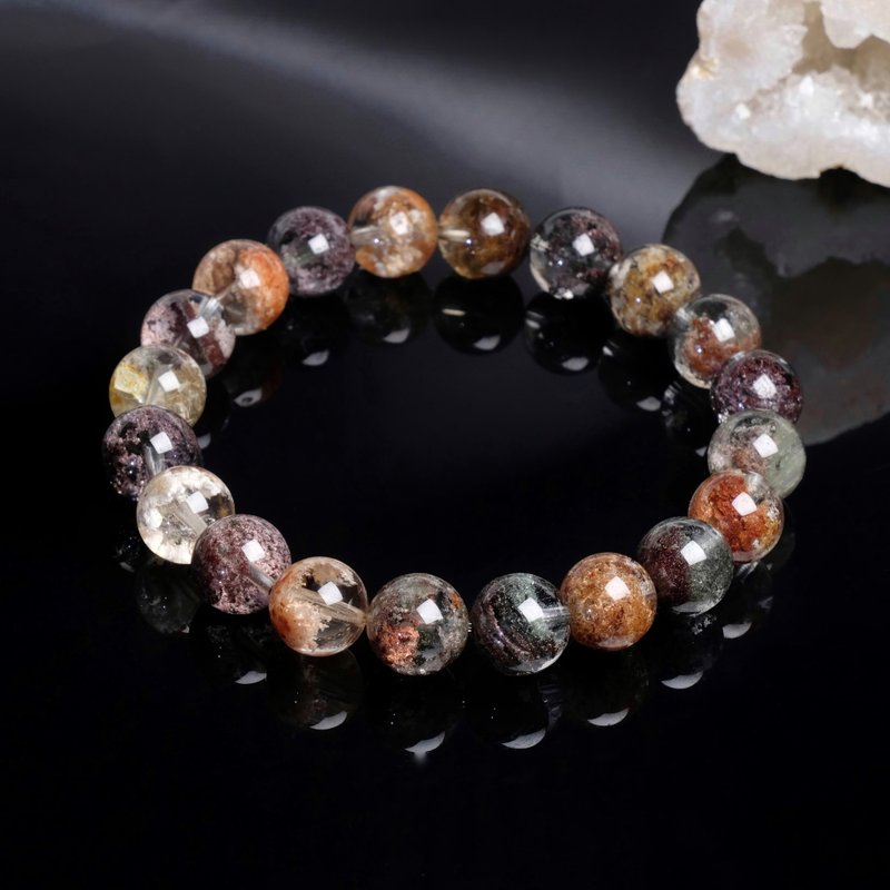 #360一图一物/10mm花幽灵水晶手链 玻璃体 聚宝盆彩幽灵 异像水晶 - 手链/手环 - 水晶 多色