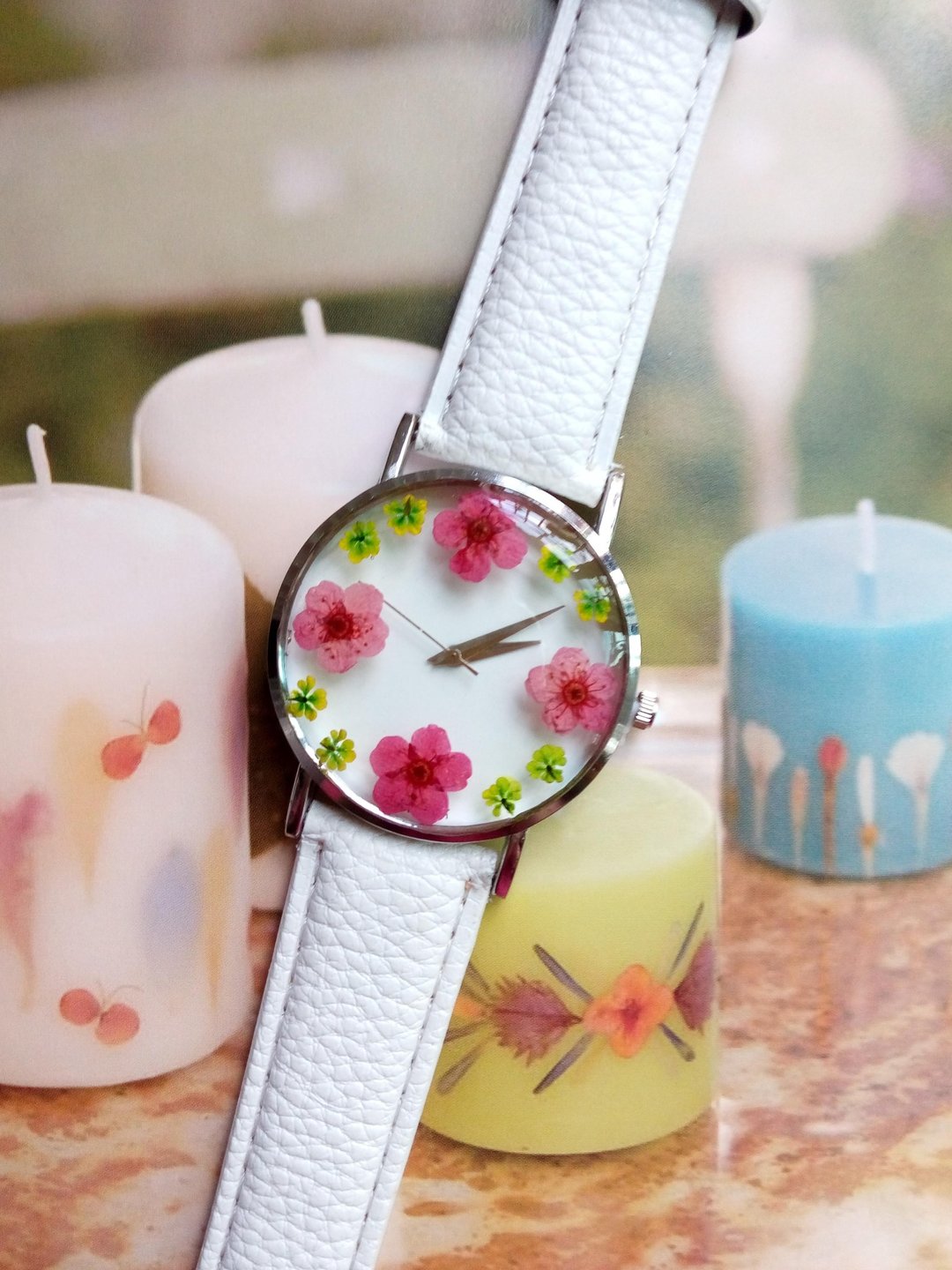 Annys workshop 手作押花饰品,押花手表 - 女表 - 其他材质 红色