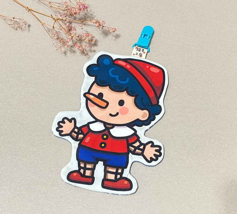 童话系列 | 造型手帕巾 | 小木偶 - 围嘴/口水巾 - 棉．麻 多色