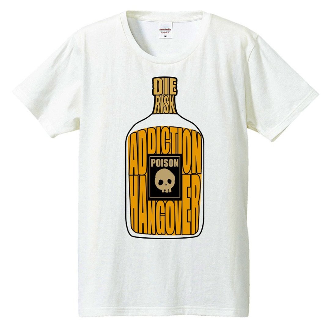 T-shirt / Poison wine - 男装上衣/T 恤 - 棉 白色