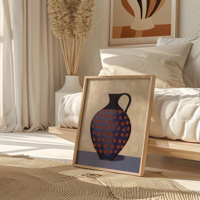 罐上红点 Red Dots on Pot / 静物插画 海报 挂画 - 海报/装饰画/版画 - 纸 