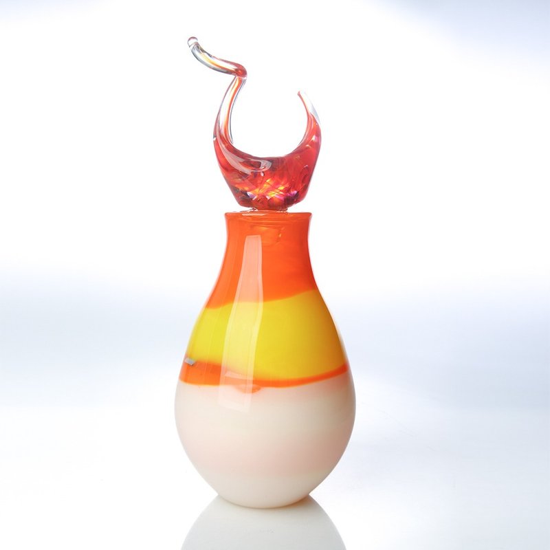 橙黄飨宴 手作玻璃 纯手工吹制 - 花瓶/陶器 - 玻璃 多色