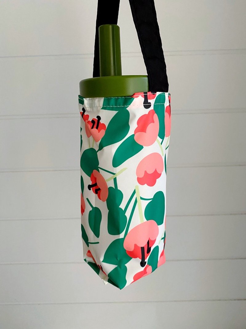 hairmo郁金香饮料手提袋-防泼水(冰坝杯/手摇/保温瓶/大象杯) - 随行杯提袋/水壶袋 - 尼龙 红色