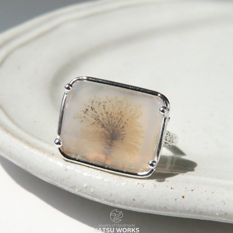 缀化玛瑙戒指 / Dendritic Agate Ring - 戒指 - 宝石 咖啡色