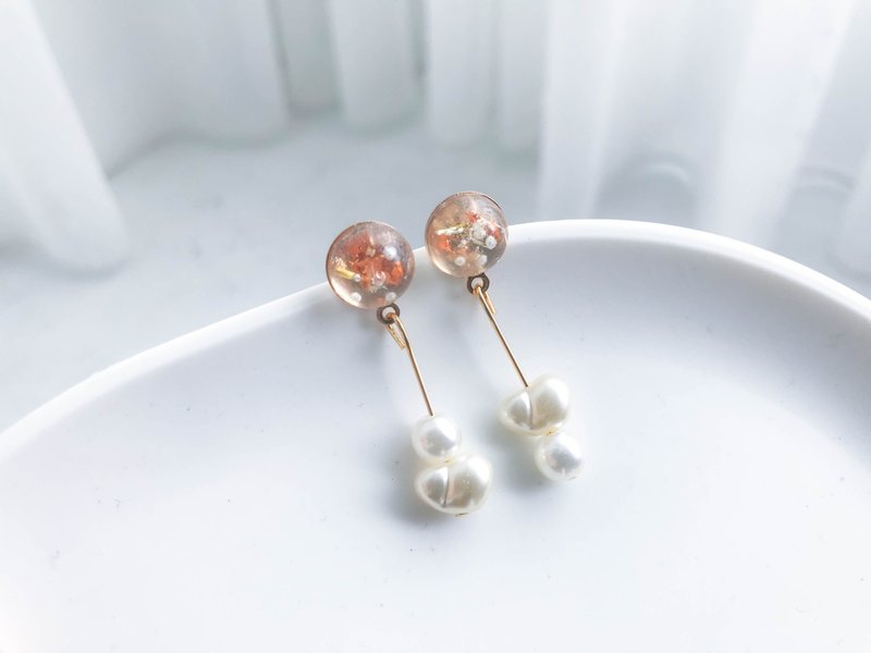 【手工耳环】漫步迷宫花园 耳环 | 聚会约会必备 | 质感气质 送礼 - 耳环/耳夹 - 树脂 白色