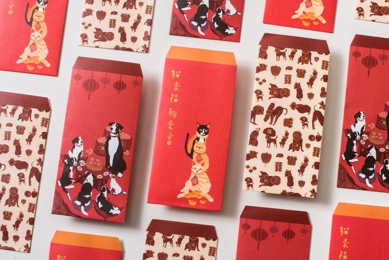 OKi汪喵开运红包袋(一组六入) - 红包/春联 - 纸 红色