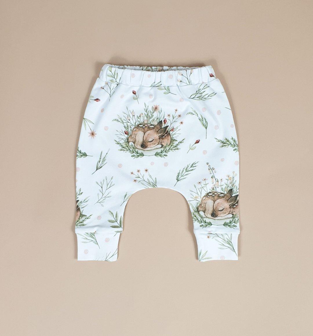 Deer baby pants, baby pants, baby girl pantst, baby leggings, baby boy pants - 童装裤 - 棉．麻 多色
