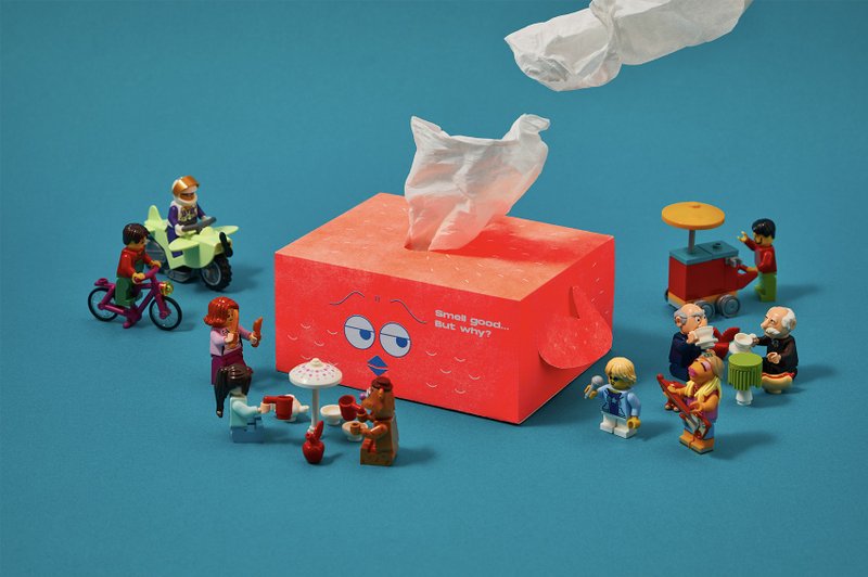 RISOGRAPHY 香香烤鸡面纸盒海报 - 卡片/明信片 - 纸 红色