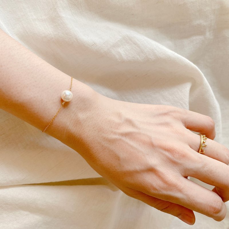 白点儿 - 珍珠 黄铜手链 - 手链/手环 - 铜/黄铜 金色