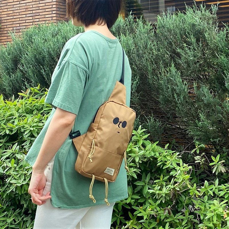 Buddy Bag 系列-中性斜挎背包　米色 - 侧背包/斜挎包 - 尼龙 卡其色