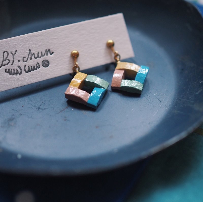 耳勾 耳夹 耳环 四种方式的浪漫青春版 - 耳环/耳夹 - 铜/黄铜 多色